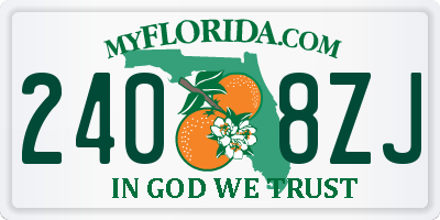 FL license plate 2408ZJ