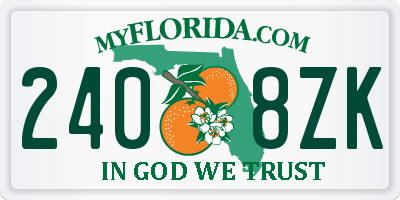 FL license plate 2408ZK