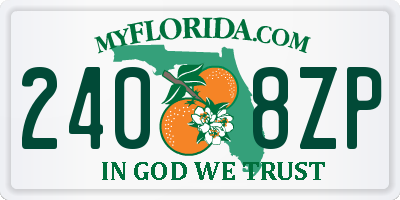 FL license plate 2408ZP