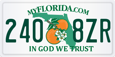 FL license plate 2408ZR