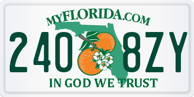 FL license plate 2408ZY