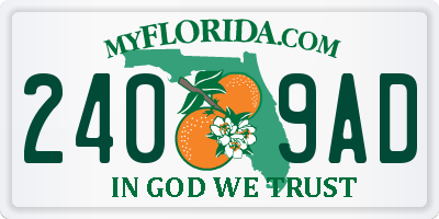 FL license plate 2409AD