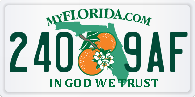 FL license plate 2409AF
