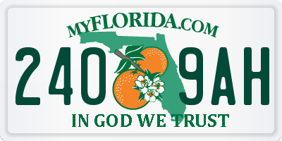 FL license plate 2409AH