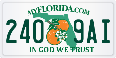 FL license plate 2409AI