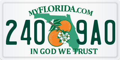 FL license plate 2409AO