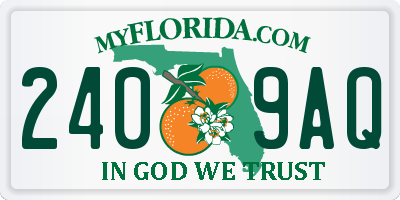 FL license plate 2409AQ