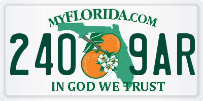 FL license plate 2409AR