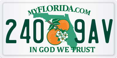 FL license plate 2409AV