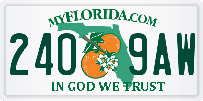 FL license plate 2409AW