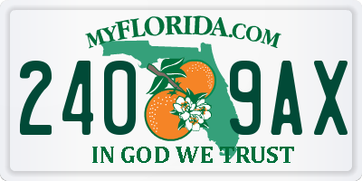 FL license plate 2409AX