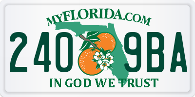 FL license plate 2409BA