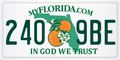 FL license plate 2409BE