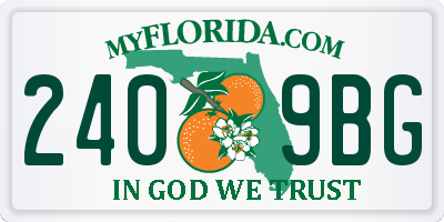 FL license plate 2409BG