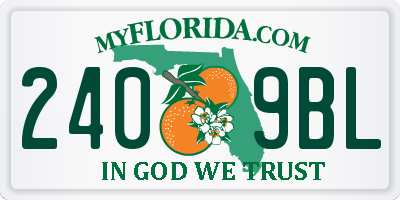 FL license plate 2409BL