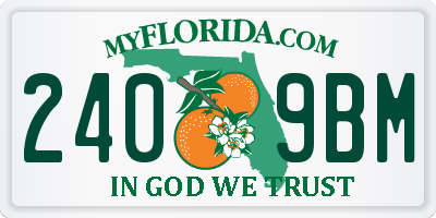 FL license plate 2409BM
