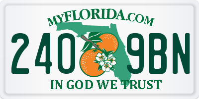 FL license plate 2409BN