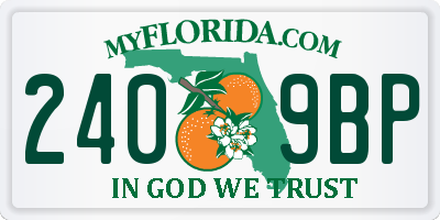 FL license plate 2409BP