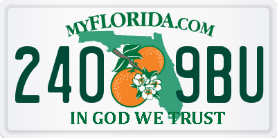 FL license plate 2409BU