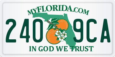 FL license plate 2409CA