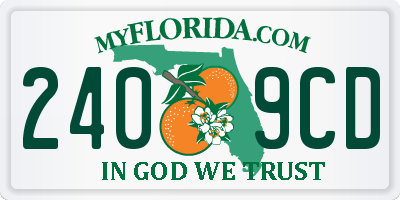 FL license plate 2409CD