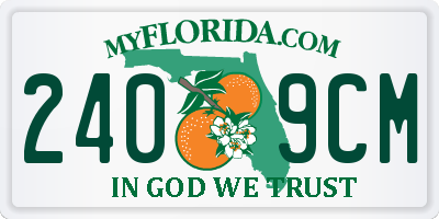FL license plate 2409CM