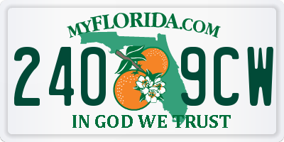 FL license plate 2409CW