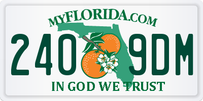 FL license plate 2409DM