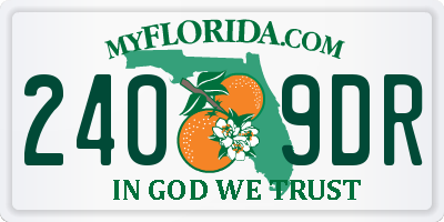 FL license plate 2409DR