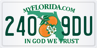 FL license plate 2409DU