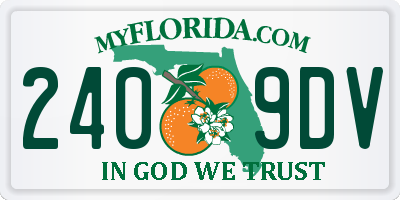 FL license plate 2409DV