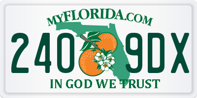 FL license plate 2409DX