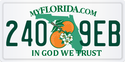 FL license plate 2409EB
