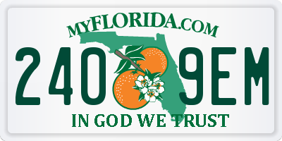 FL license plate 2409EM