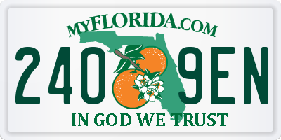 FL license plate 2409EN