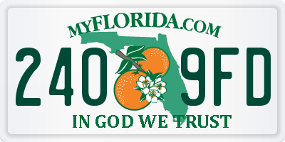 FL license plate 2409FD