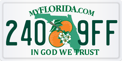 FL license plate 2409FF