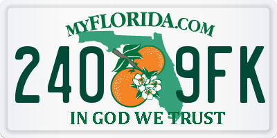 FL license plate 2409FK
