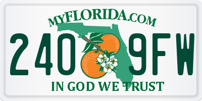 FL license plate 2409FW