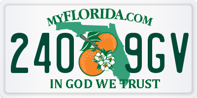 FL license plate 2409GV