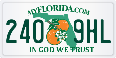 FL license plate 2409HL