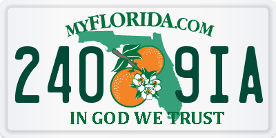 FL license plate 2409IA