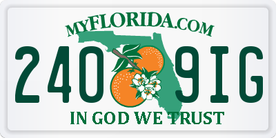 FL license plate 2409IG