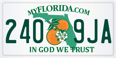 FL license plate 2409JA