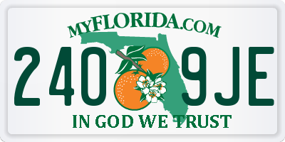 FL license plate 2409JE