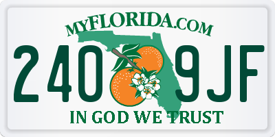 FL license plate 2409JF
