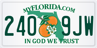 FL license plate 2409JW