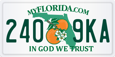 FL license plate 2409KA