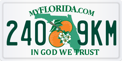 FL license plate 2409KM