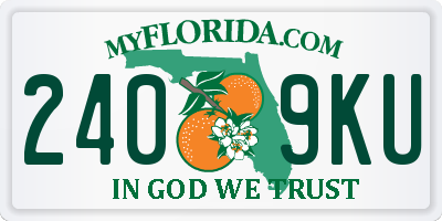 FL license plate 2409KU